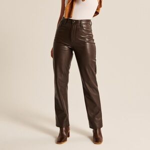 The 90’s Straight Leather Pant